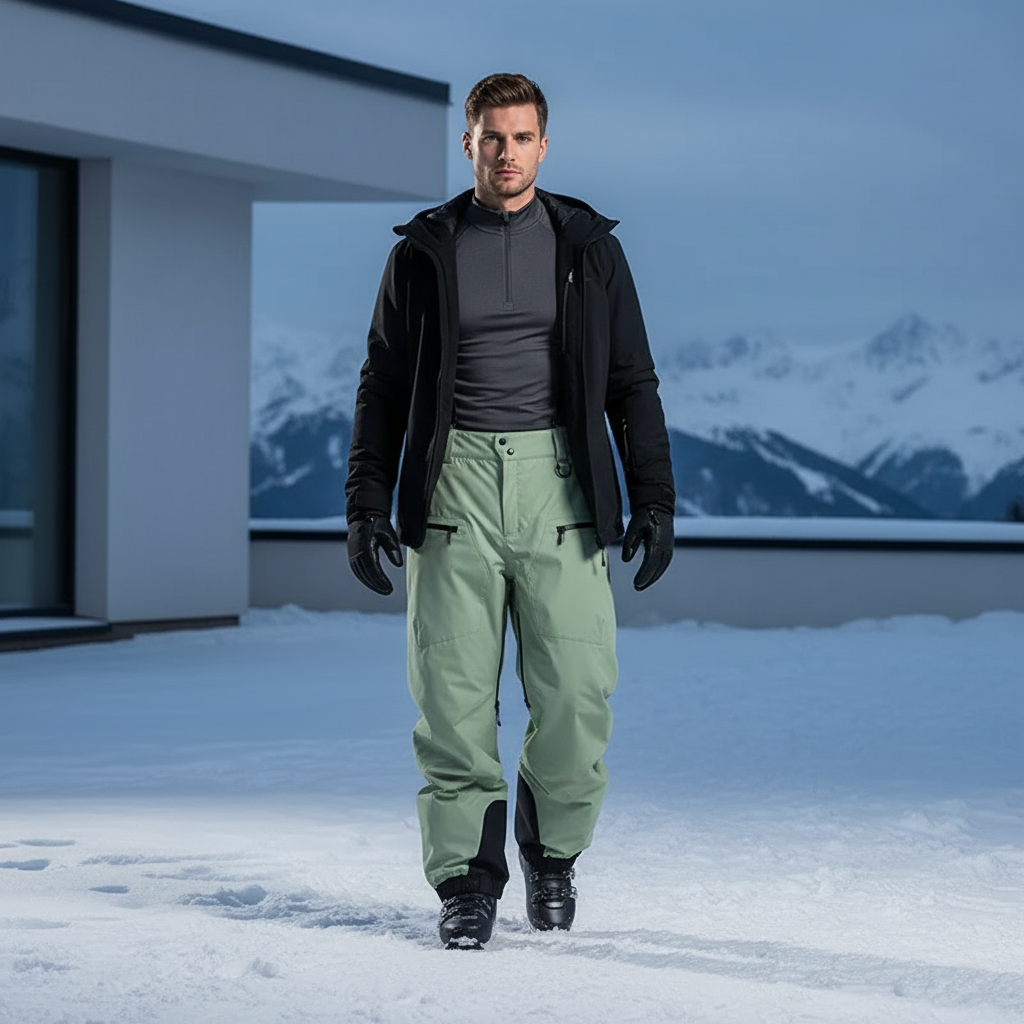 Pantalon Baggy De Ski - Vert Polyester