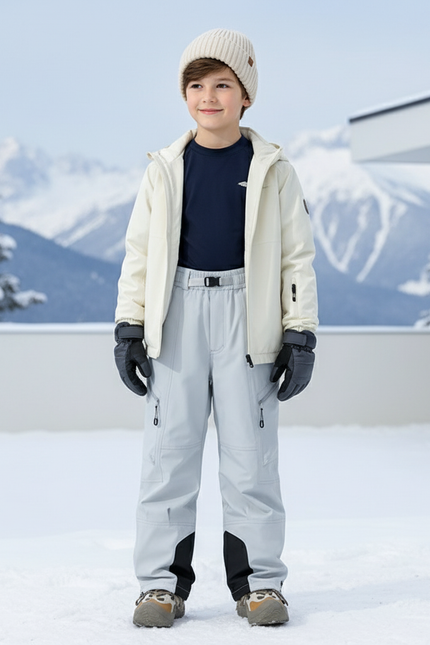 Pantalon De Ski Gris Imperméable Enfant Hiver - Polyester