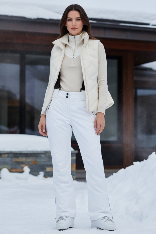 Pantalon De Ski 6082 - Blanc Polyester