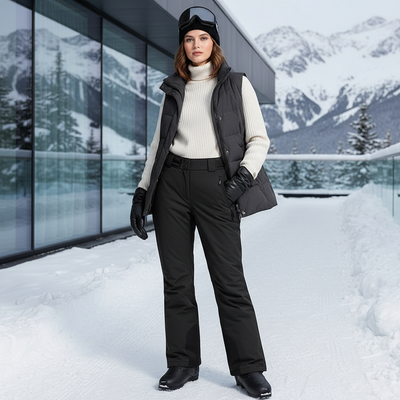 Pantalon De Ski Femme Grande Taille Noir