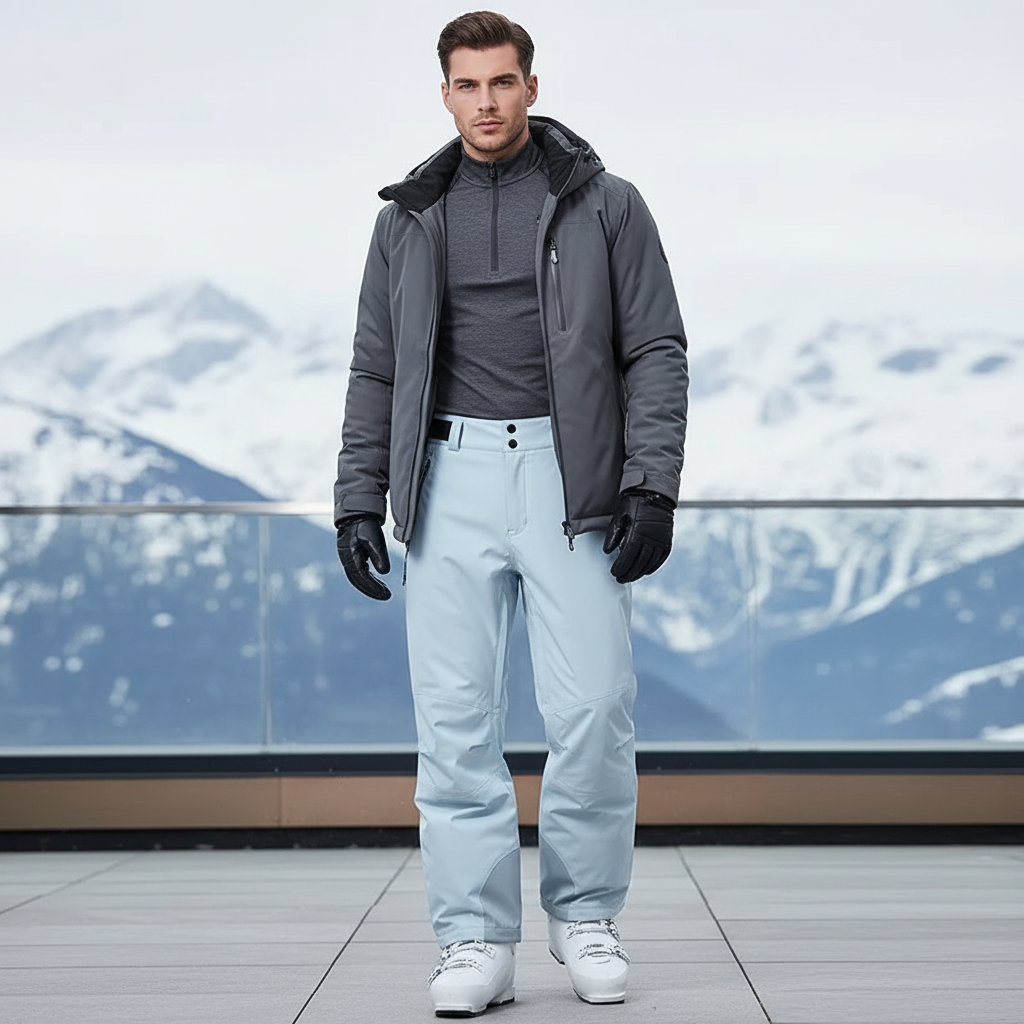 Pantalon De Ski Extensible - Bleu Polyester