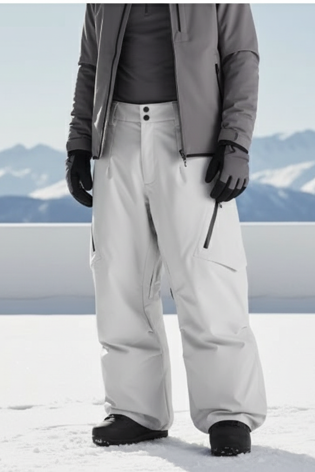 Pantalon De Ski Cargo - Gris Polyester