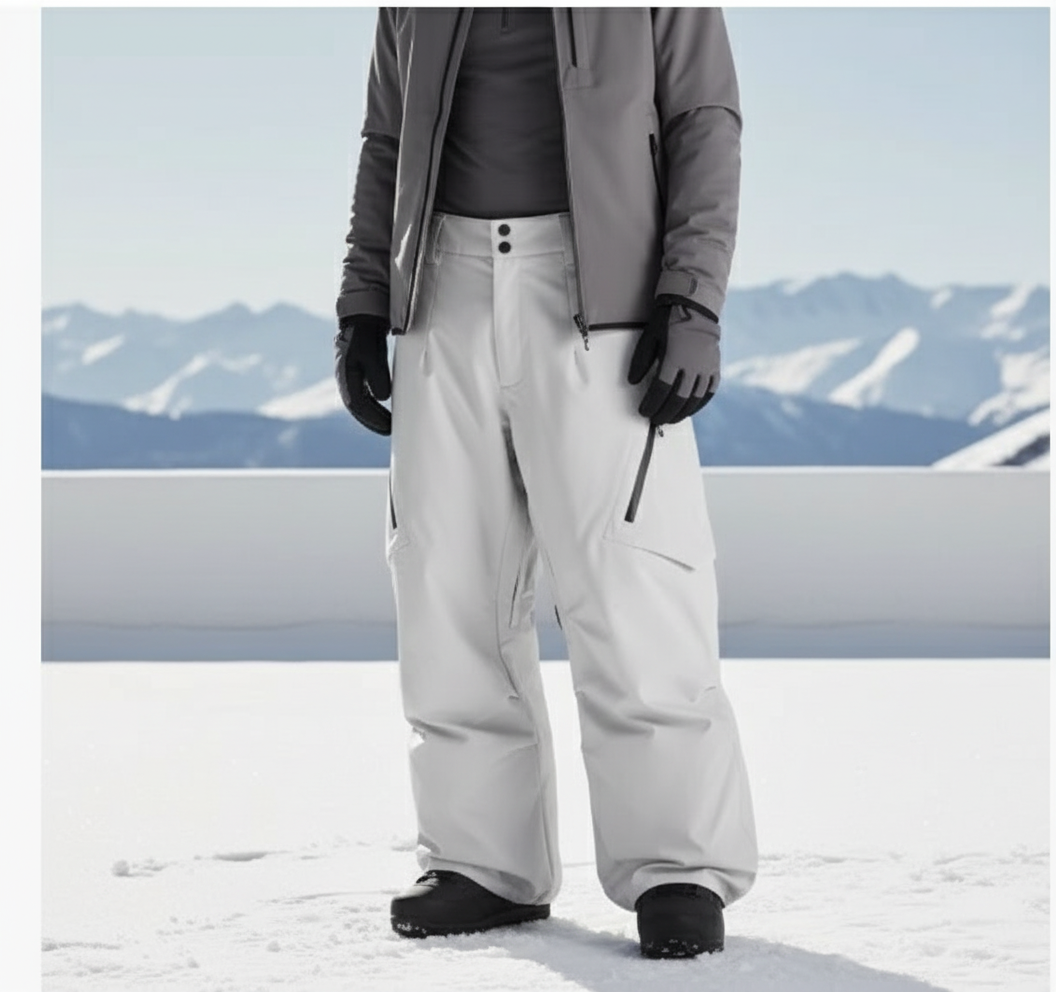 Pantalon De Ski Cargo - Gris Polyester