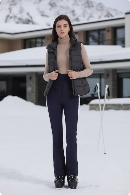 Pantalon De Ski Serré - Marine Polyester