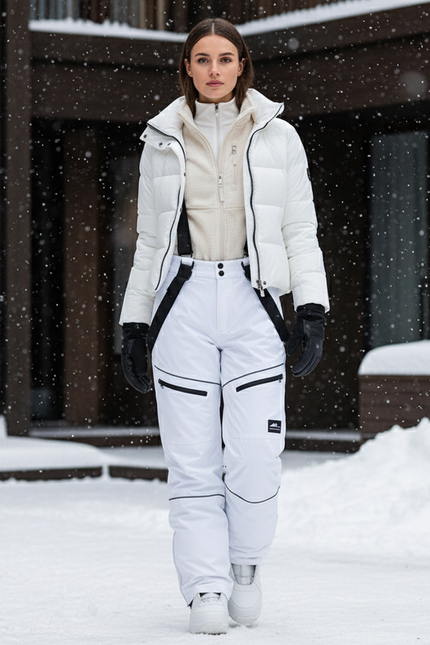 Pantalon De Ski Af56 - Blanc Polyester
