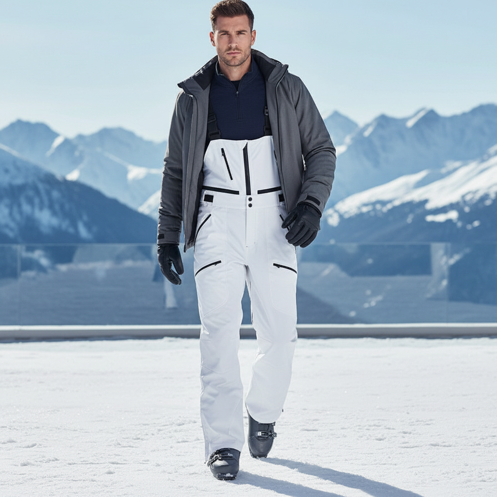 Pantalon De Ski C4a7 - Blanc Polyester