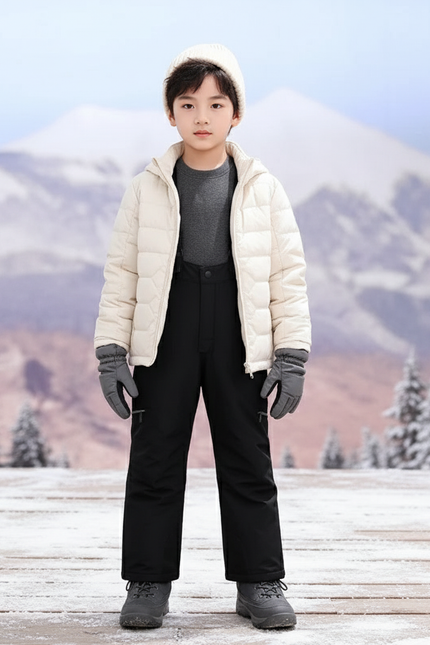 Pantalon De Ski Noir Imperméable Bretelles Hiver Enfant - Polyester