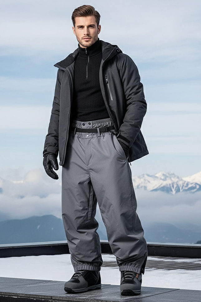 Pantalon De Ski Gris Chiné - Polyester