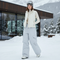 Pantalon De Ski Gris Clair Cargo Ample Imperméable Unisexe - Polyester