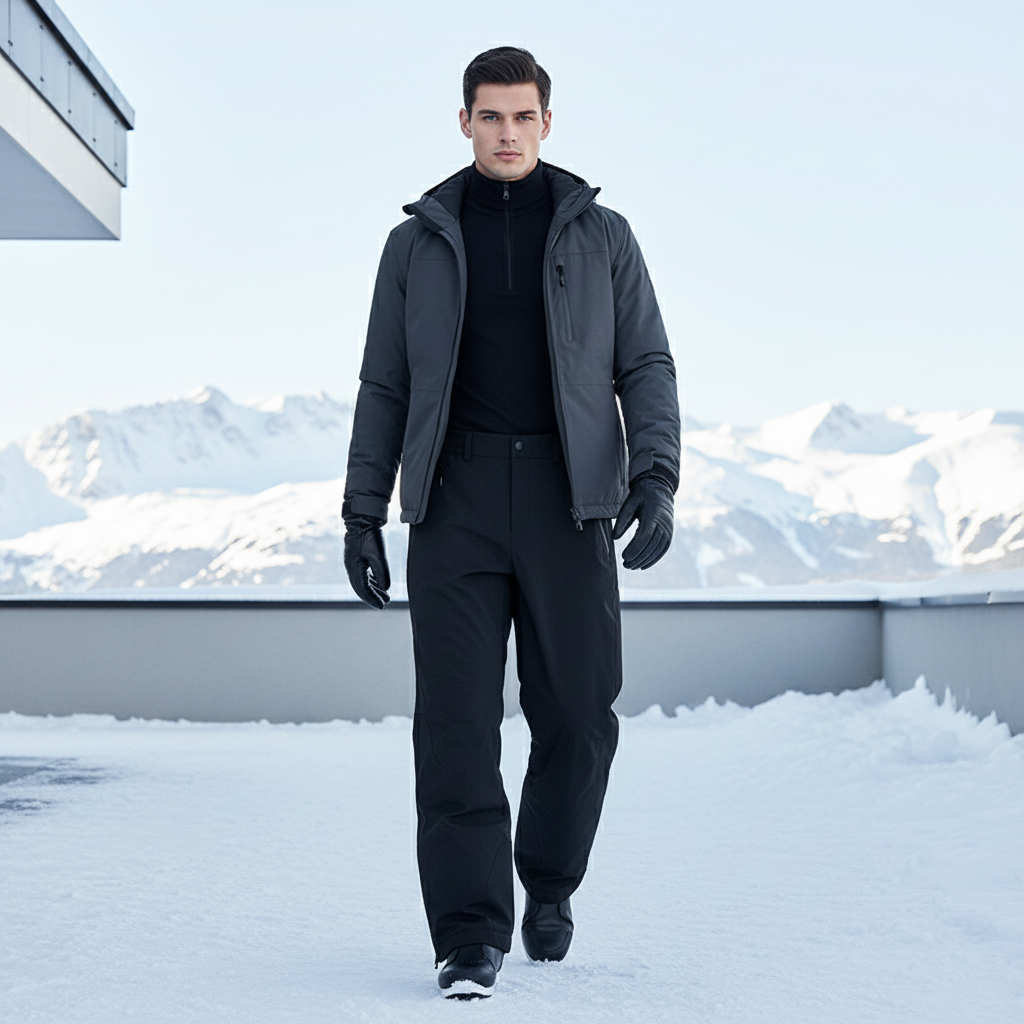 Pantalon De Ski Alpin - Noir Polyester
