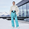 Pantalon De Ski Turquoise Ceinture Haute Imperméable Unisexe - Bleu Polyester