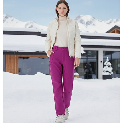 Pantalon Ski De Fond Femme Chaud - Rose Polyester