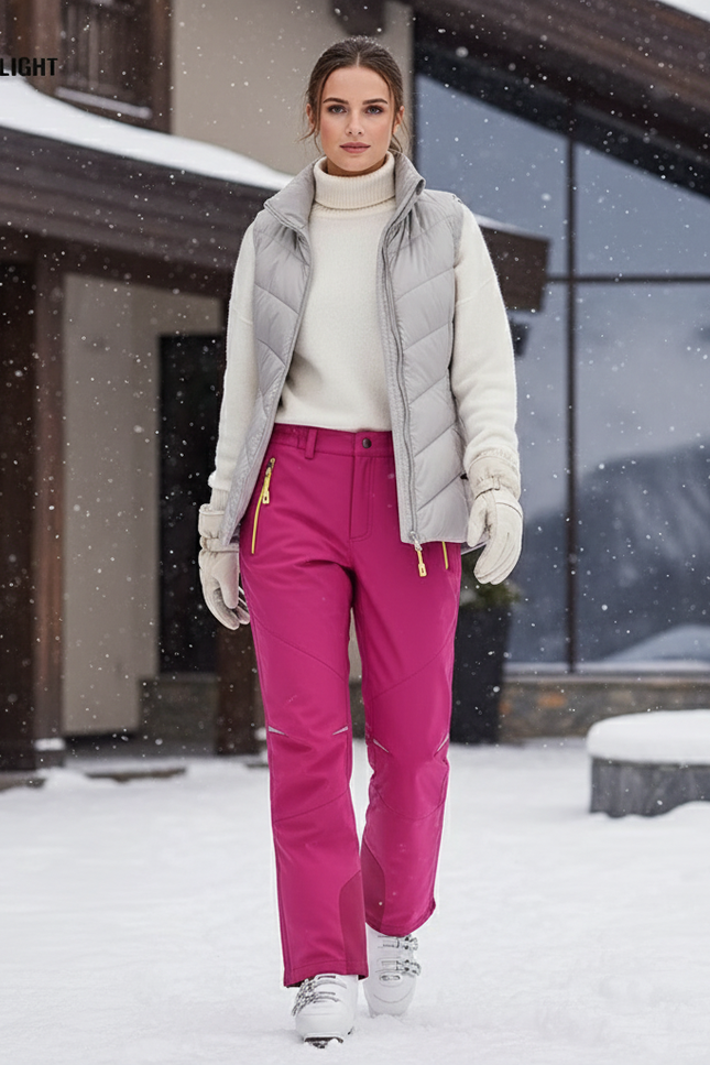 Pantalon De Ski Femme Elastique - Rose Polyester