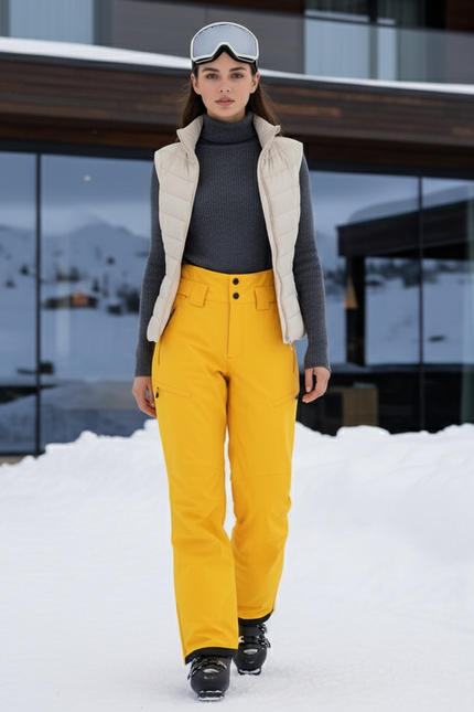 Pantalon De Ski Moutarde - Jaune Polyester