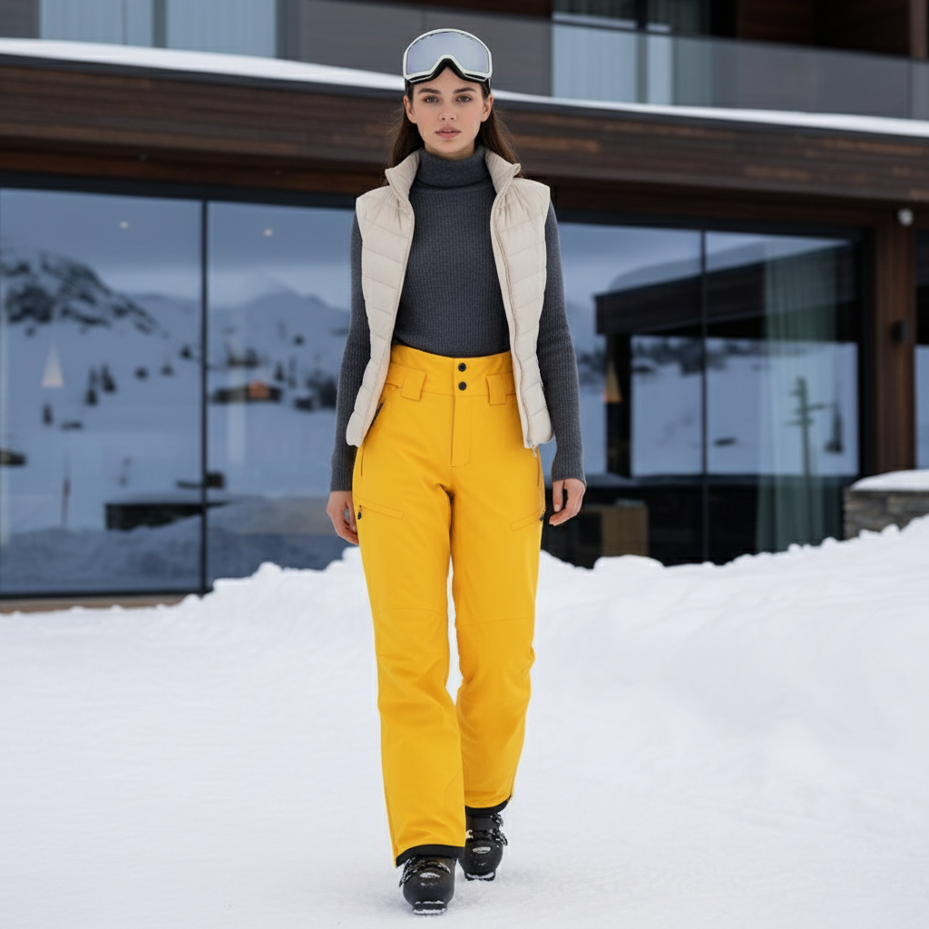 Pantalon De Ski Moutarde - Jaune Polyester