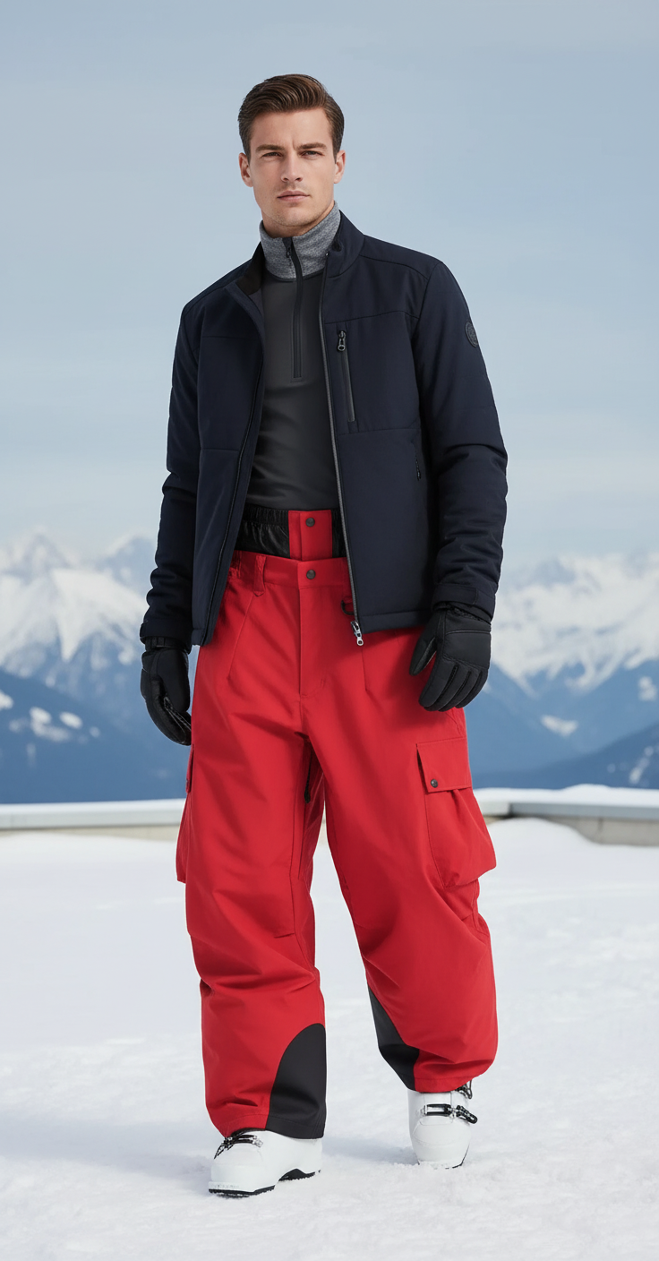 Pantalon De Ski Rouge - Polyester