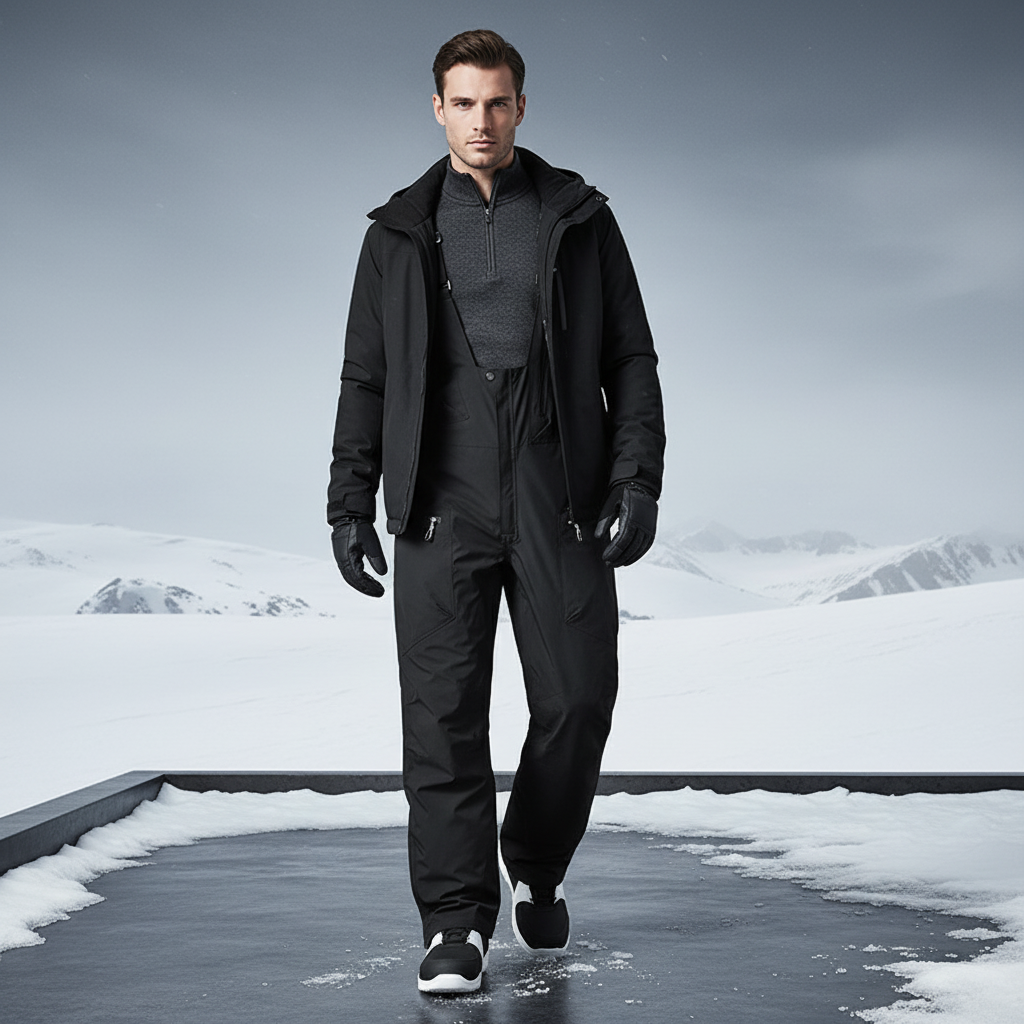 Pantalon Et Veste De Ski - Noir Polyester