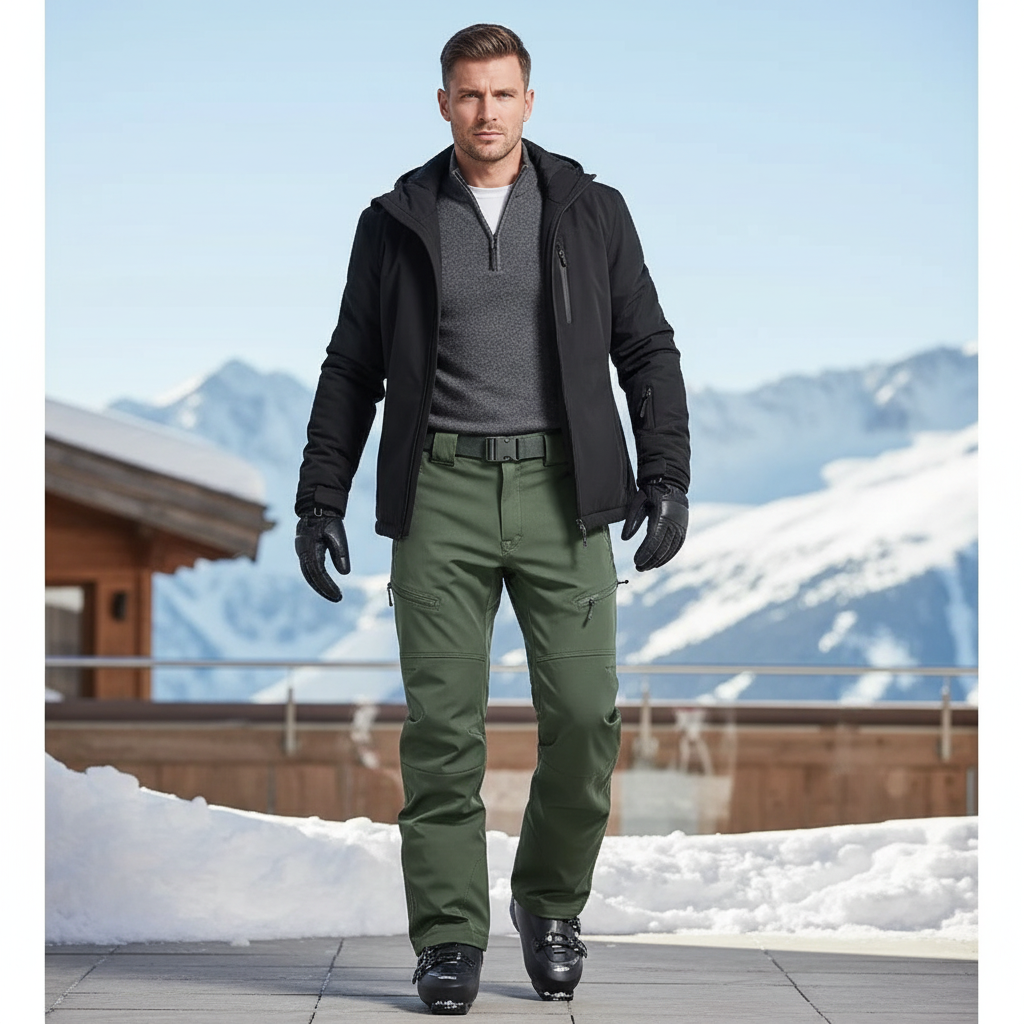 Pantalon De Ski Vert Militaire Imperméable Tactique Hiver Homme - Kaki Polyester