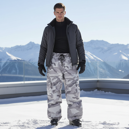 Pantalon De Ski Camouflage Blanc - Polyester