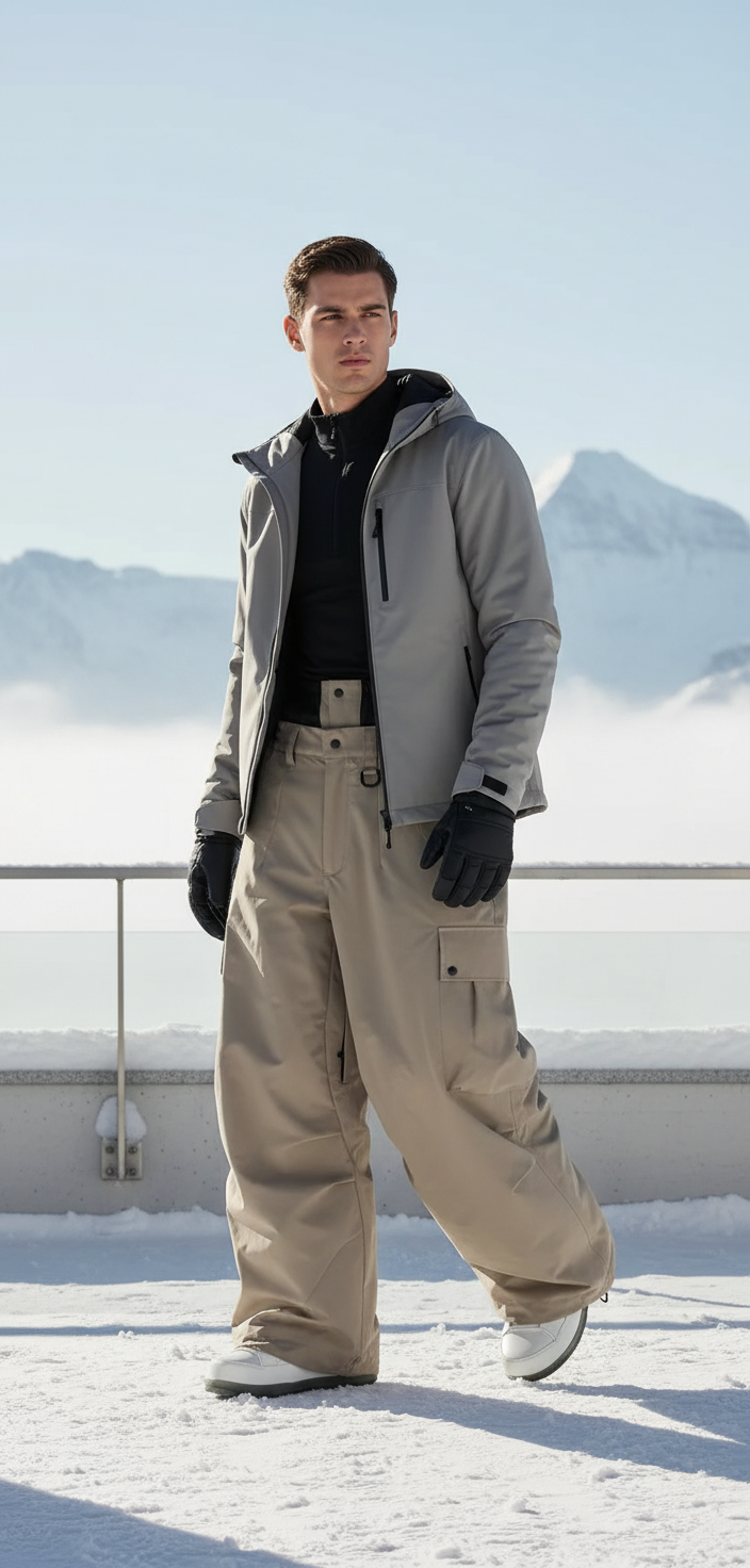 Pantalon De Ski Freeride Homme - Beige Polyester