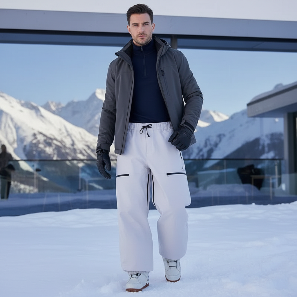 Pantalon De Ski Da95 - Blanc Polyester