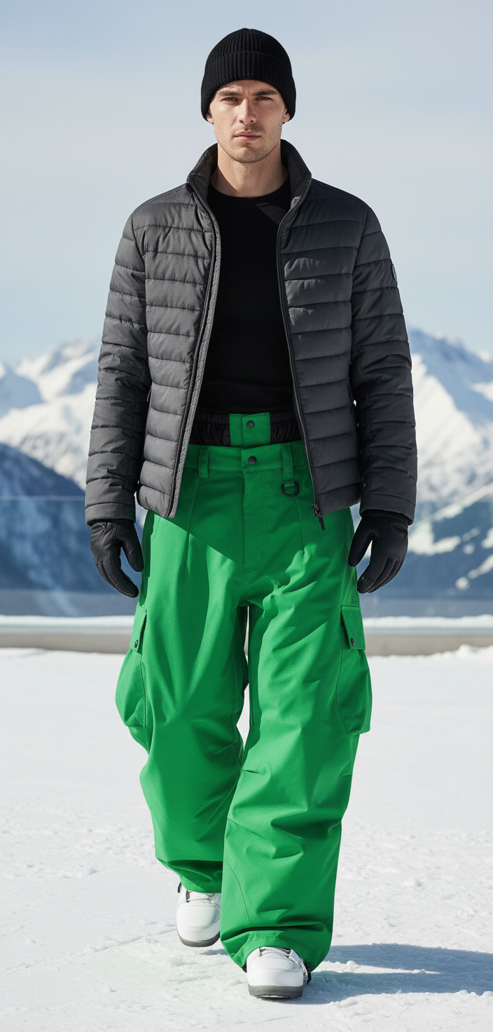 Pantalon De Ski Grand Froid - Vert Polyester