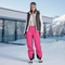 Pantalon De Ski Rose Vif Cargo Imperméable Femme Hiver - Polyester