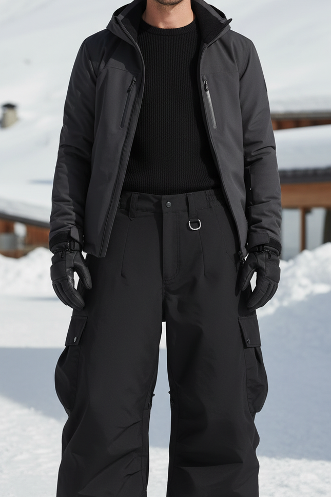 Pantalon De Ski Freeride - Noir Polyester