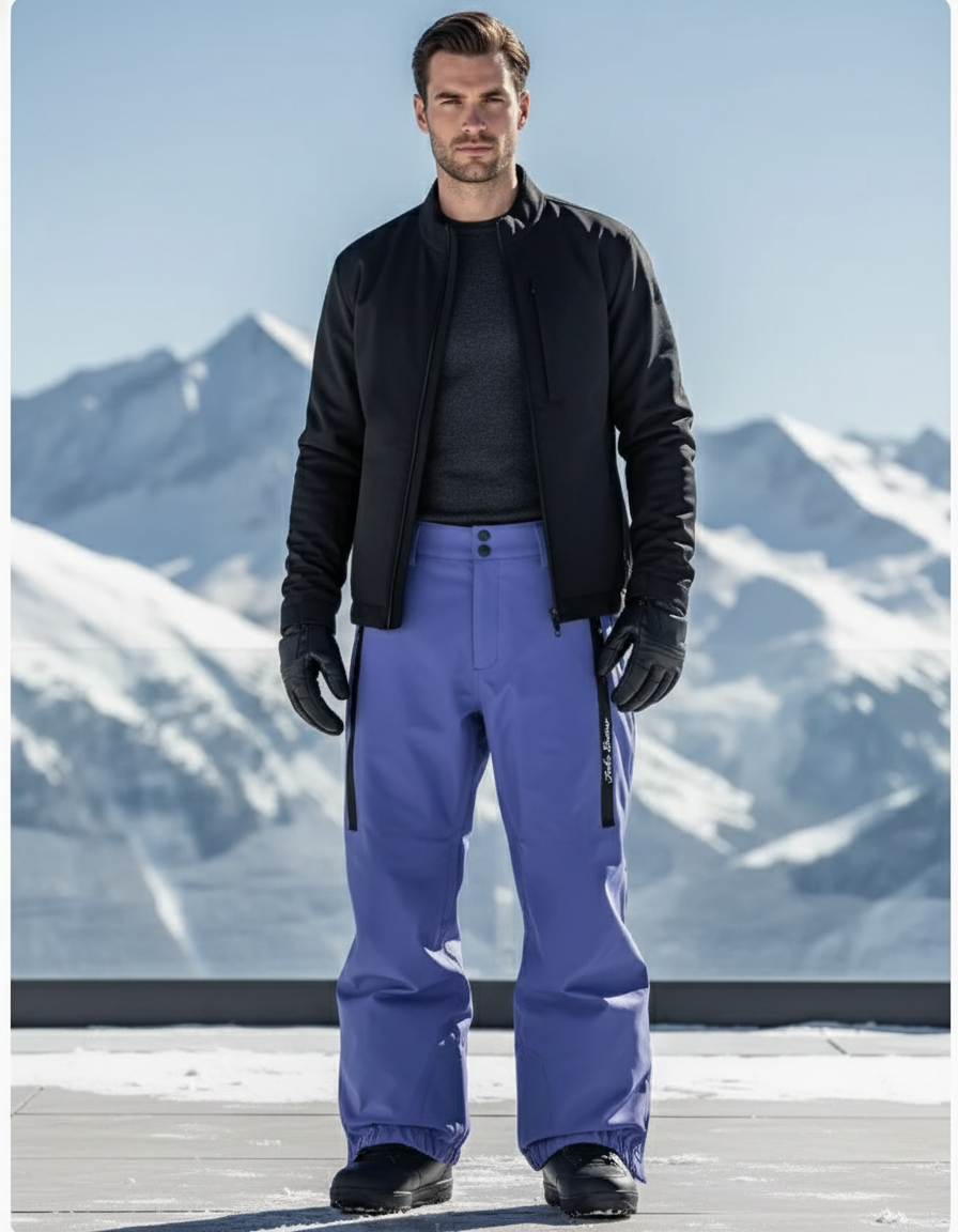 Pantalon De Ski Violet Ample Imperméable Respirant Homme - Polyester