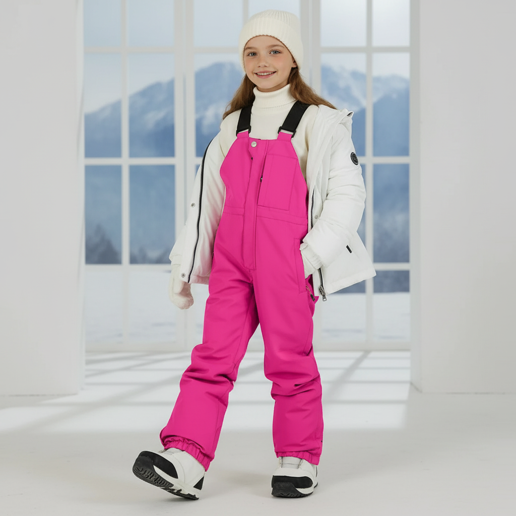 Pantalon Ski De Fond Enfant - Rose Polyester