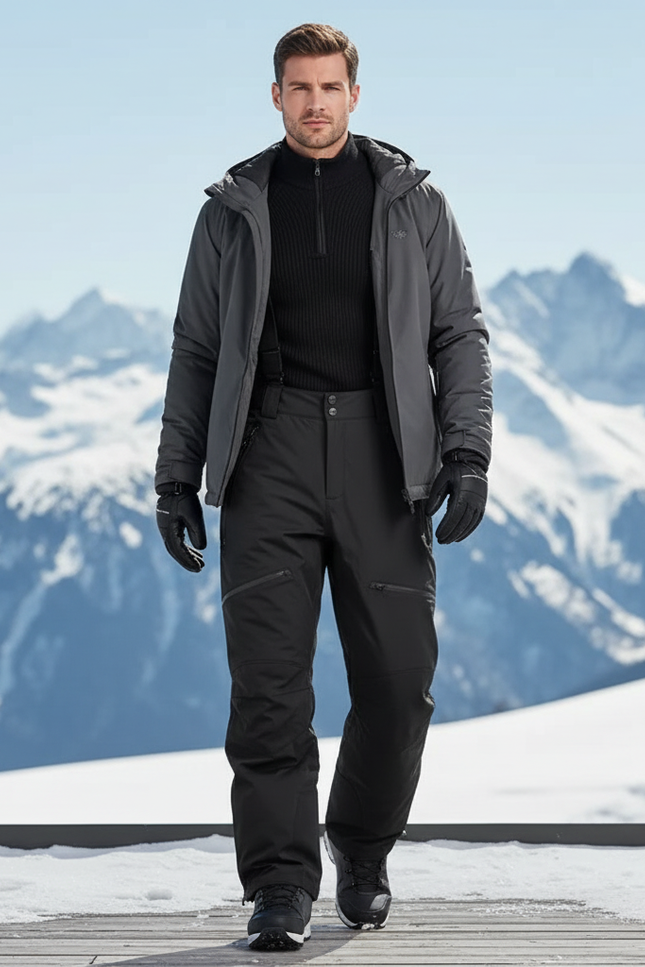 Pantalon De Ski 968b - Noir Polyester