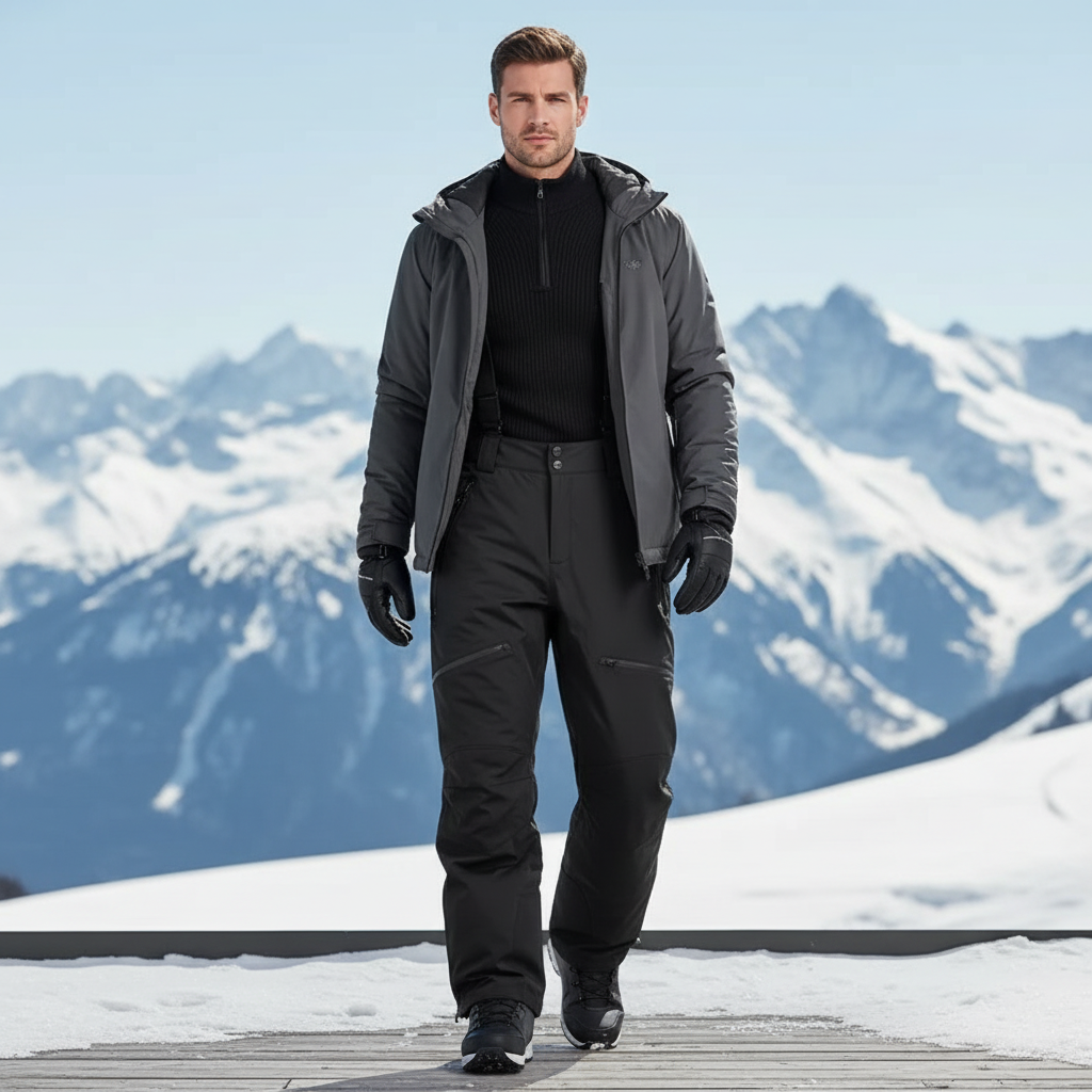 Pantalon De Ski 968b - Noir Polyester