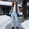 Pantalon De Ski Bleu Ciel Imperméable Femme Hiver - Polyester