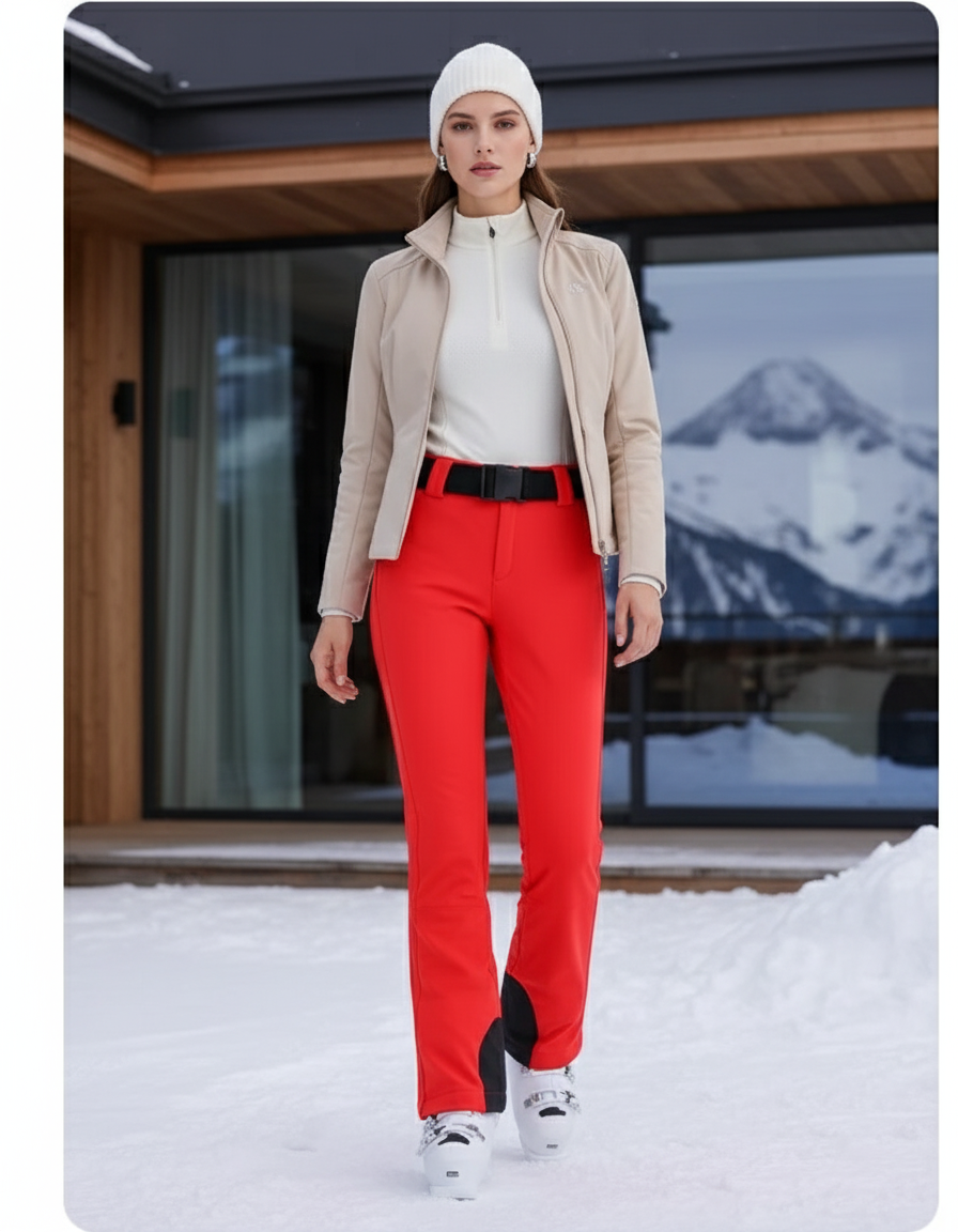Pantalon De Ski Rouge Femme - Polyester