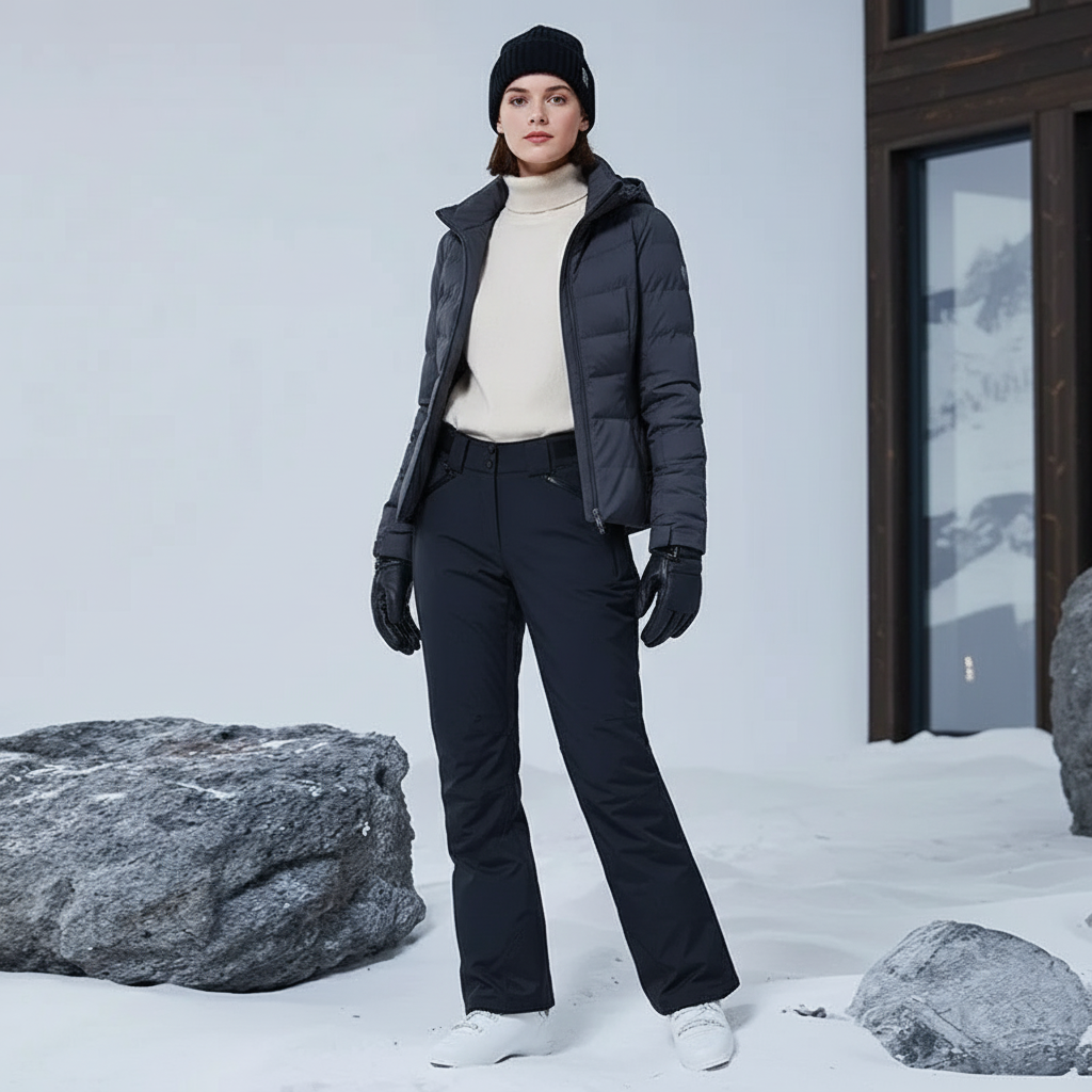 Pantalon De Ski 7d09 - Noir Polyester