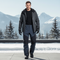 Pantalon De Ski Homme Imperméable Coupe Droite Bicolore - Marine Polyester
