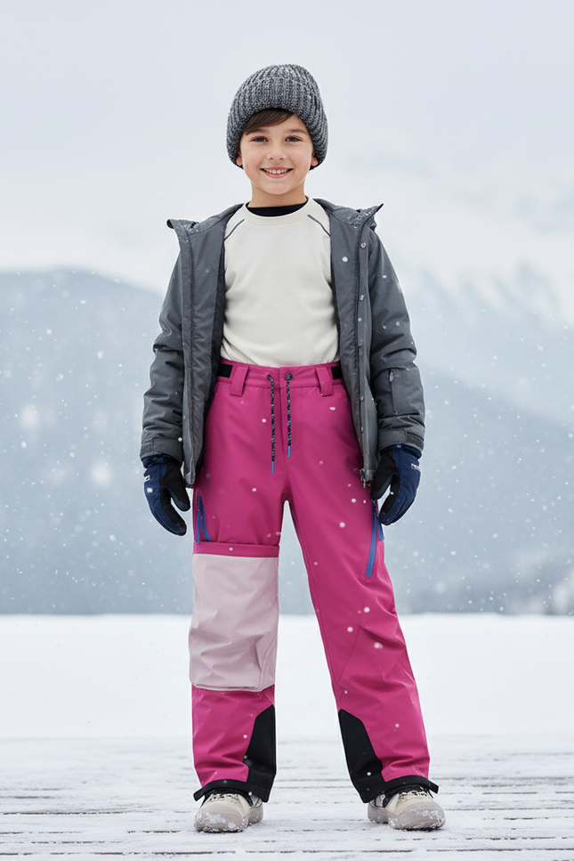 Pantalon De Ski Enfant Rose Impermébre Respirant - Polyester