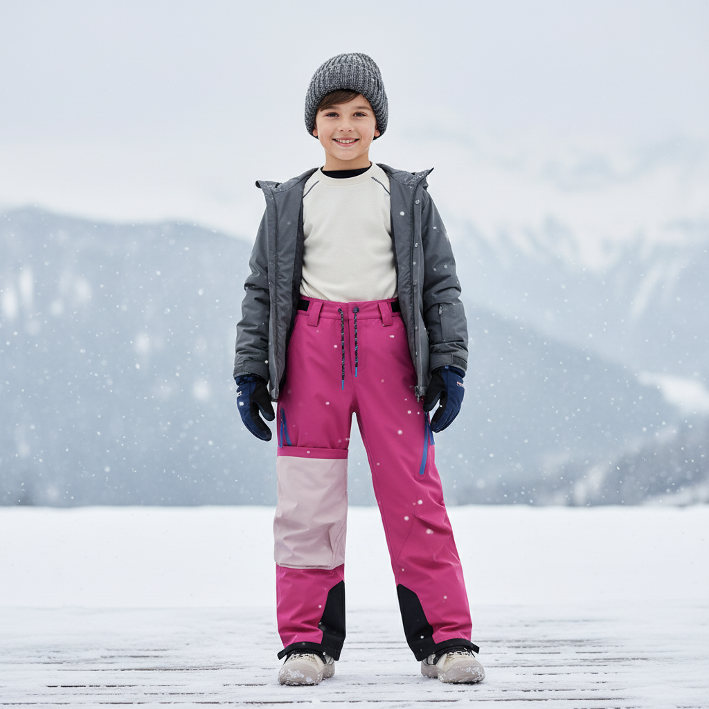 Pantalon De Ski Enfant Rose Impermébre Respirant - Polyester