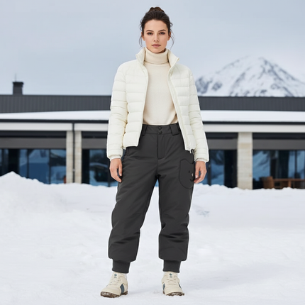 Pantalon De Ski Gris Foncé Ample Imperméable Enfant Hiver - Polyester