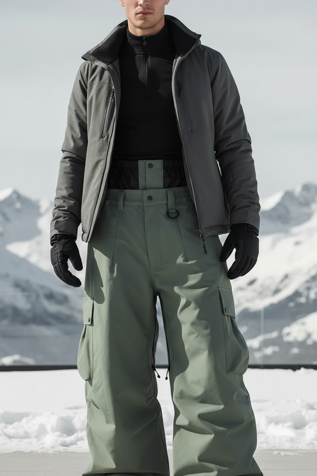 Pantalon De Ski Oversize - Kaki Polyester