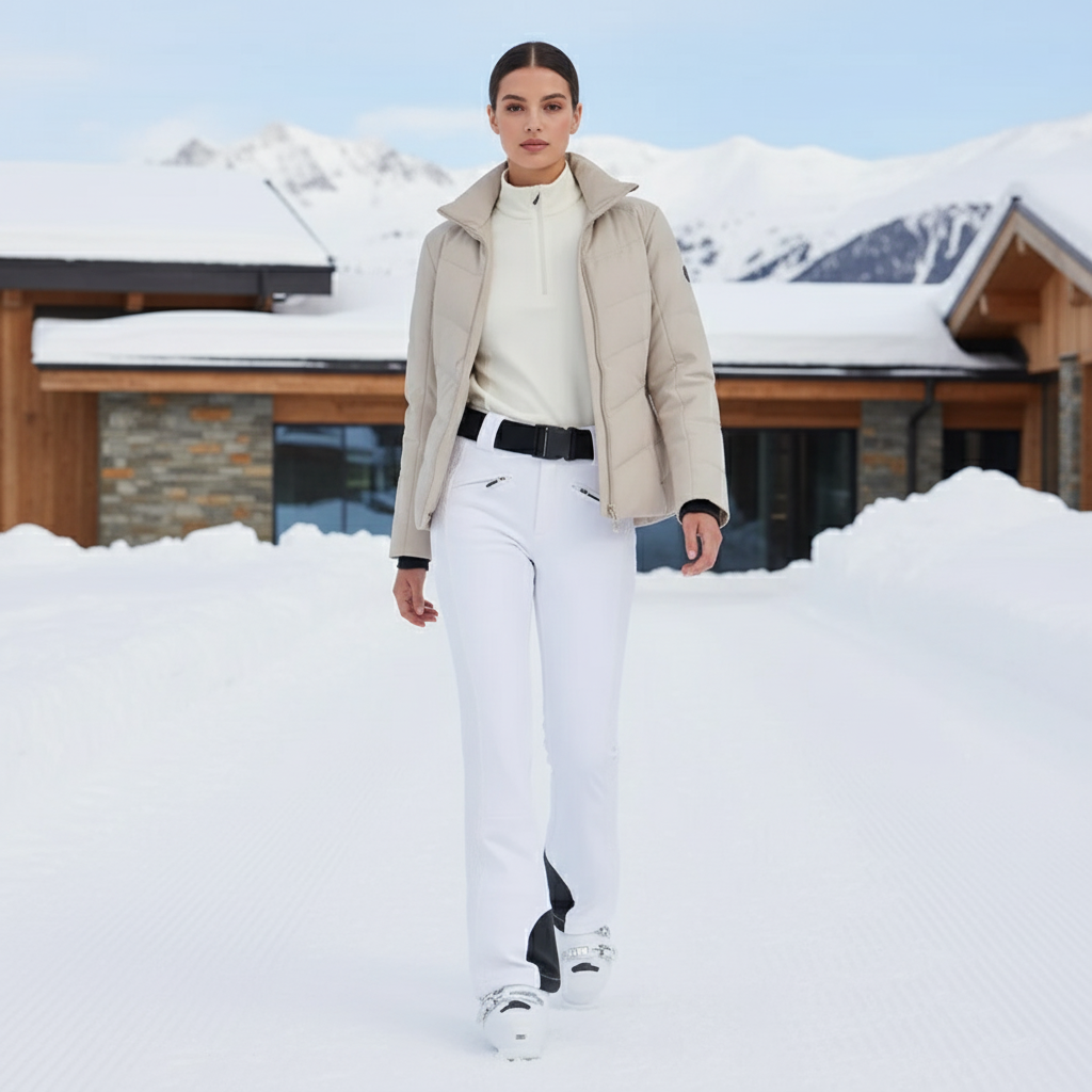 Pantalon Blanc De Ski Femme - Polyester