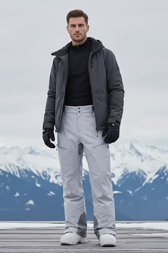 Pantalon De Ski Gris Clair - Polyester