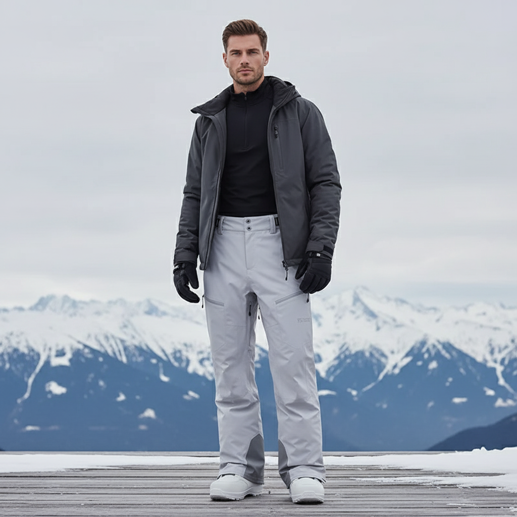 Pantalon De Ski Gris Clair - Polyester