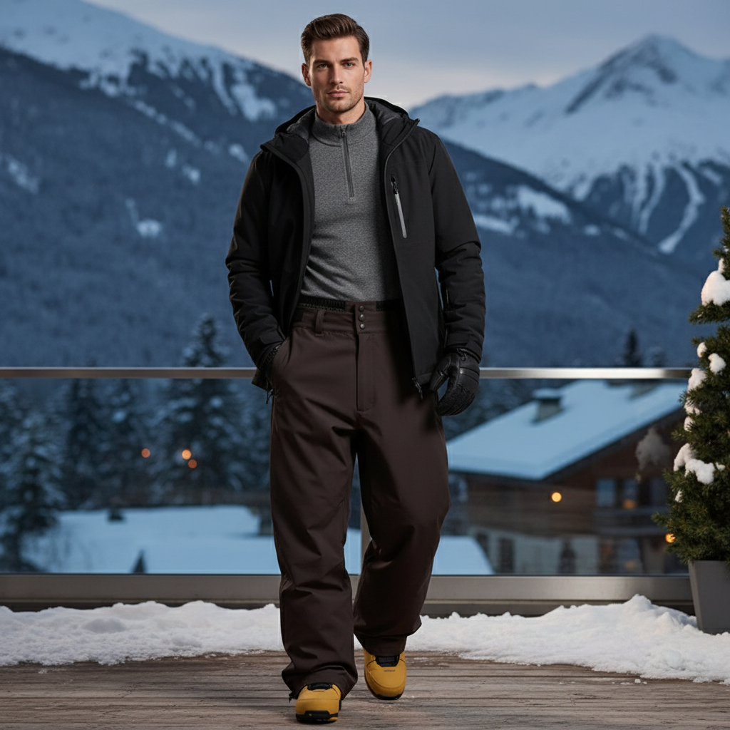 Pantalon De Ski Marron - Polyester