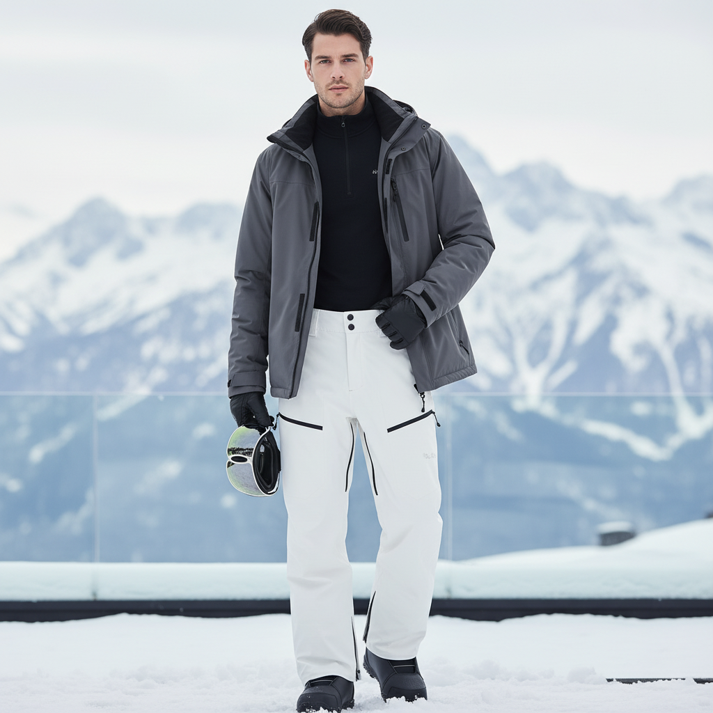 Pantalon De Ski Blanc Homme - Polyester