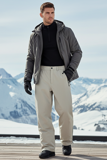Pantalon De Ski Randonnée Homme - Beige Polyester