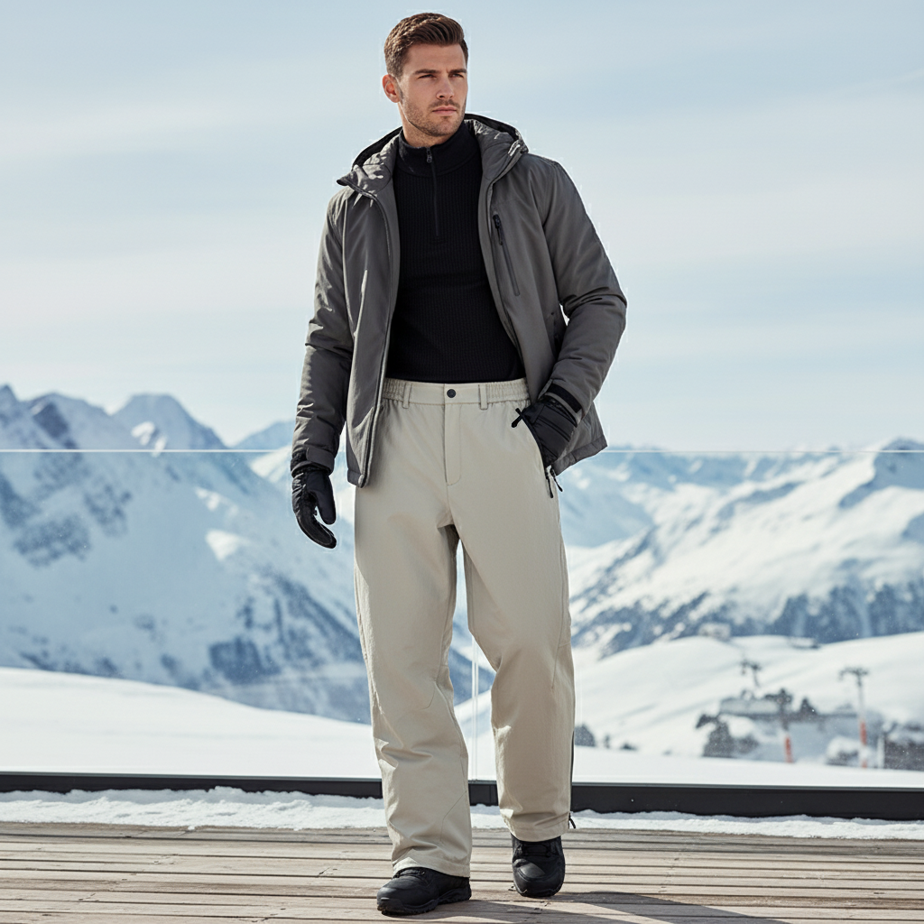 Pantalon De Ski Randonnée Homme - Beige Polyester