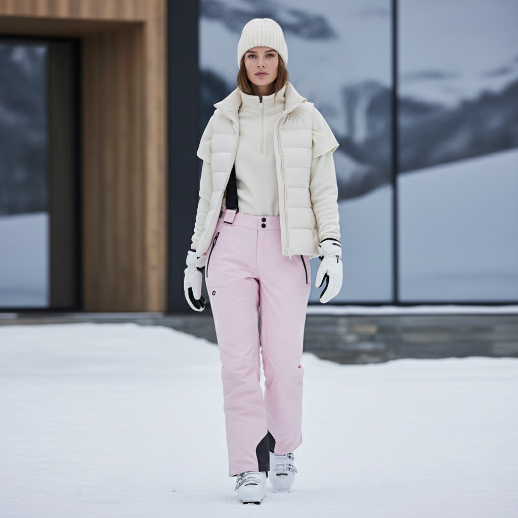 Pantalon De Ski Bd8c - Rose Polyester