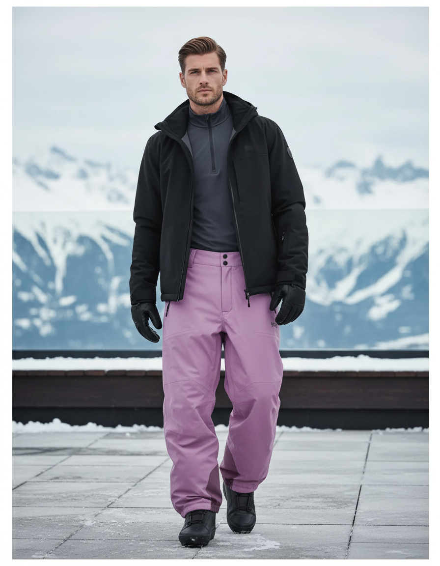 Pantalon De Ski B845 - Violet Polyester