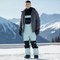 Pantalon De Ski Salopette Bicolore Imperméable Unisexe Chaud - Bleu Polyester